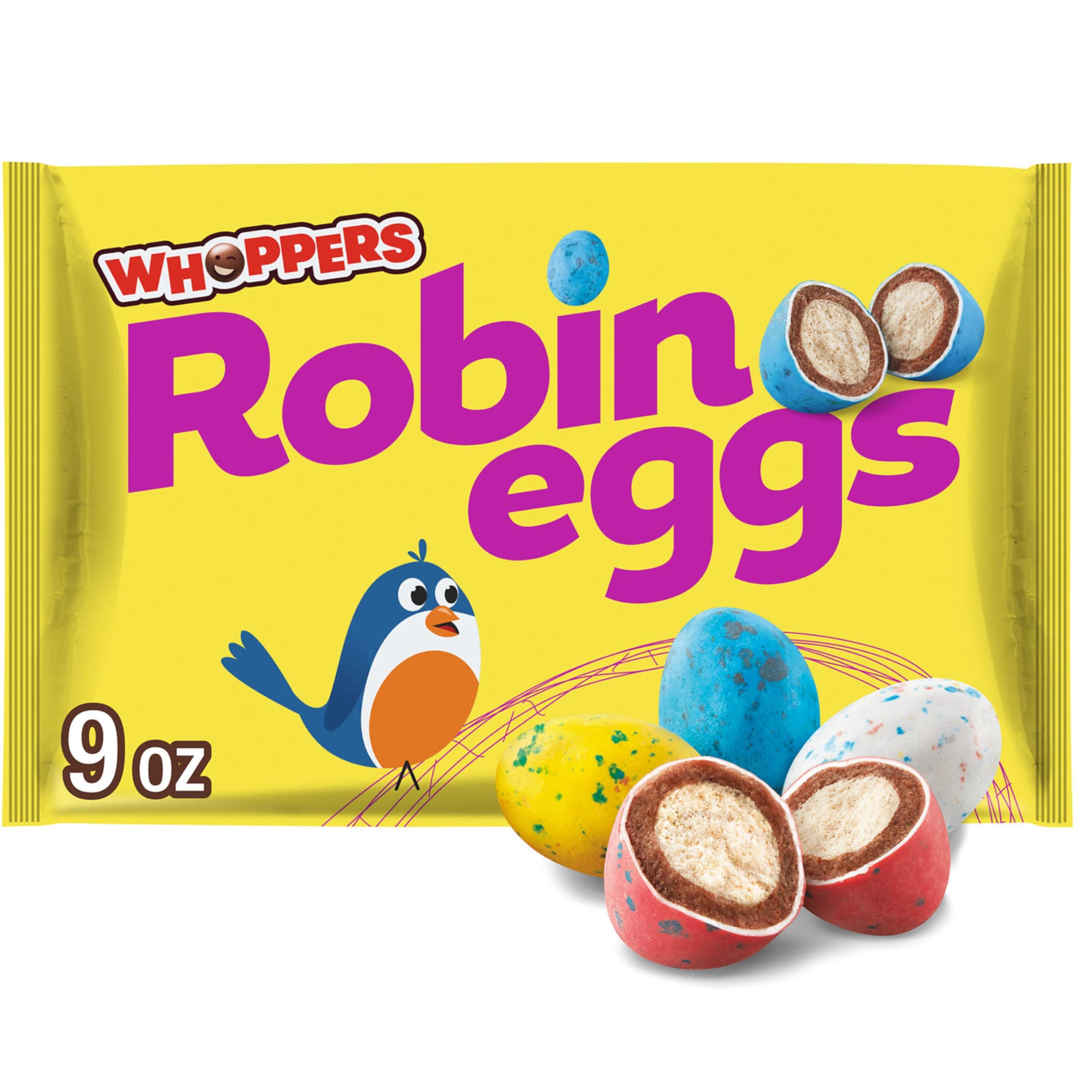 Robin Eggs Malted Milk Balls, Easter Candy Bag, 9 oz
