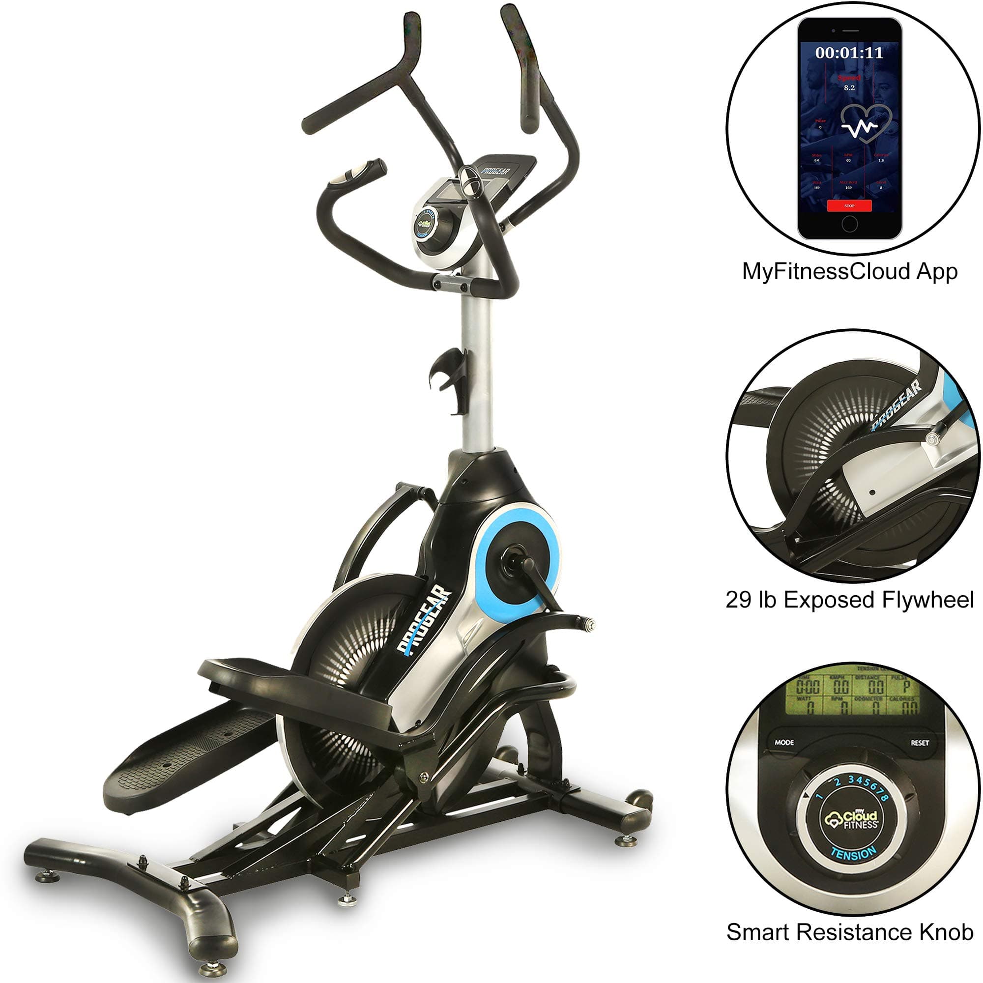 PROGEAR 9900 HIIT Crossover Step with Training Goals, Bluetooth and Free App
