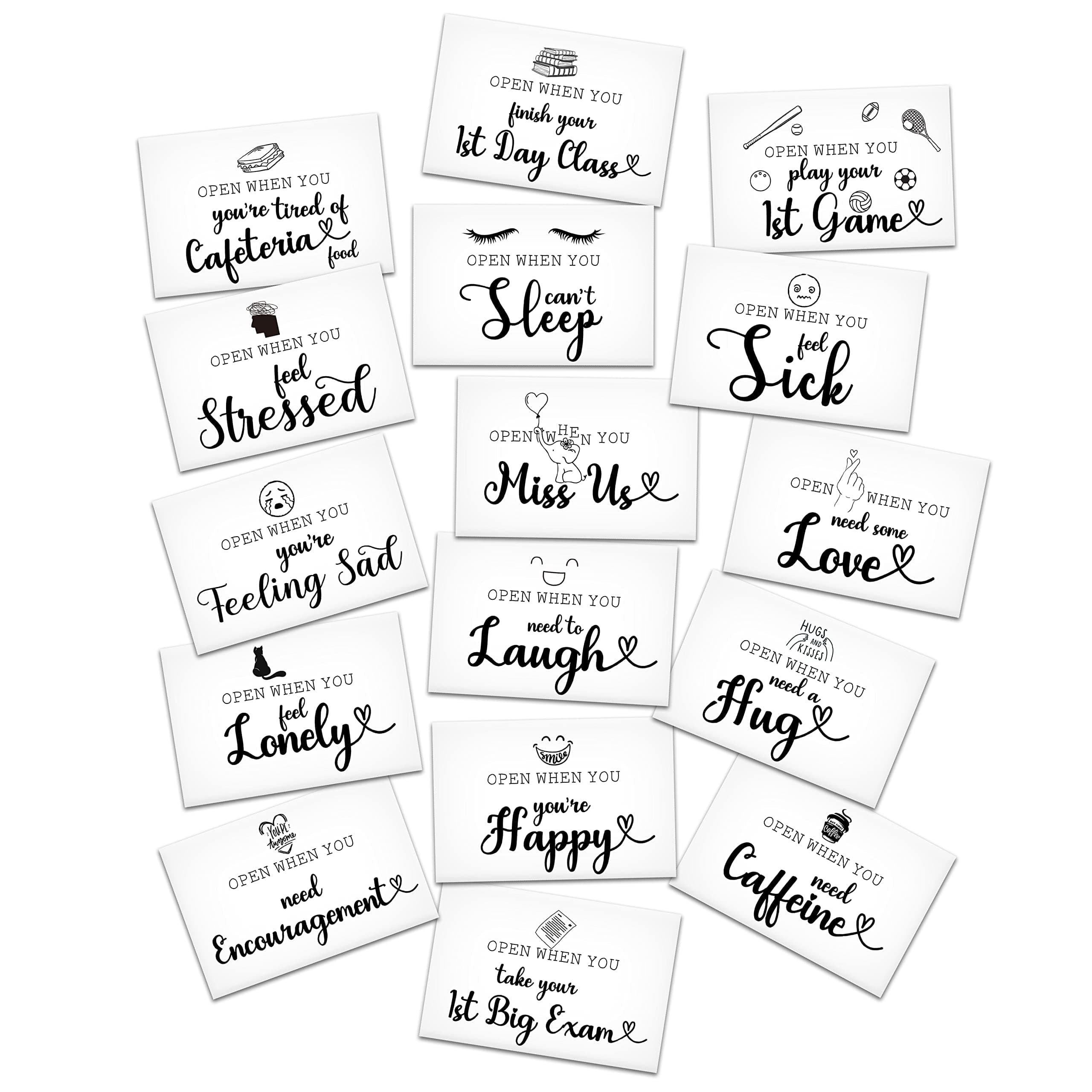 Open When Envelopes - University Leaving Home Gift, Custom Going Away to College, Daughter Son Present - 16 Envelopes (B01HB)