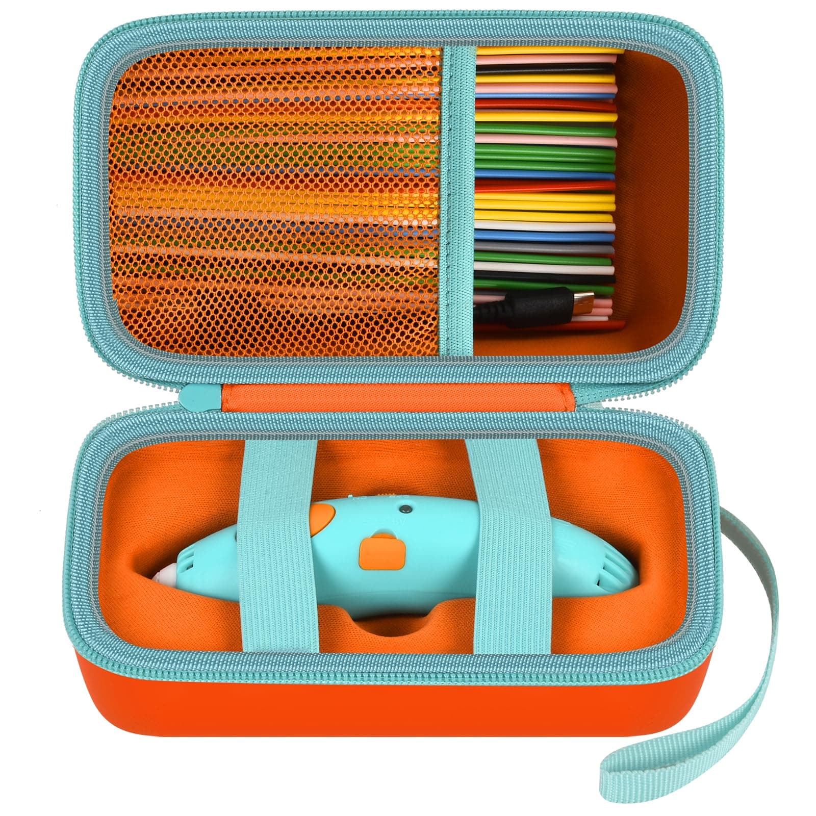 ANKHOH Case Compatible with 3Doodler Start+ Essentials (2023) for 3D Pen Set for Kids, Storage Organizer Holder for Printing Filament Refill and USB Charger (Box Only)