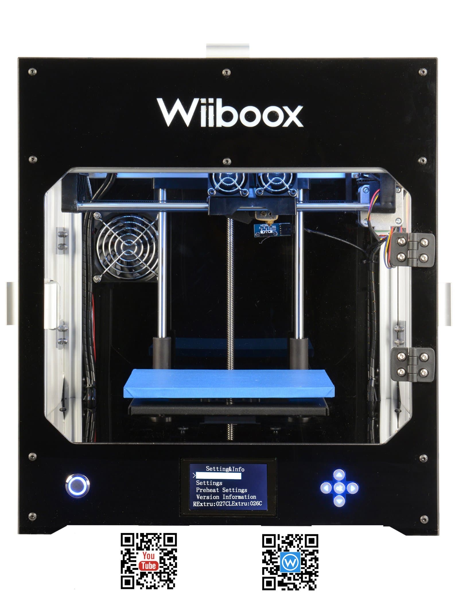Wiiboox CCP0000011 One Mini Desktop 3D Printer, PLA, Single Extruder, 100 Microns, 1 Air Particle Filtration Module, Metal Frame Structure, 7.8" x 5.9" x 5.9"