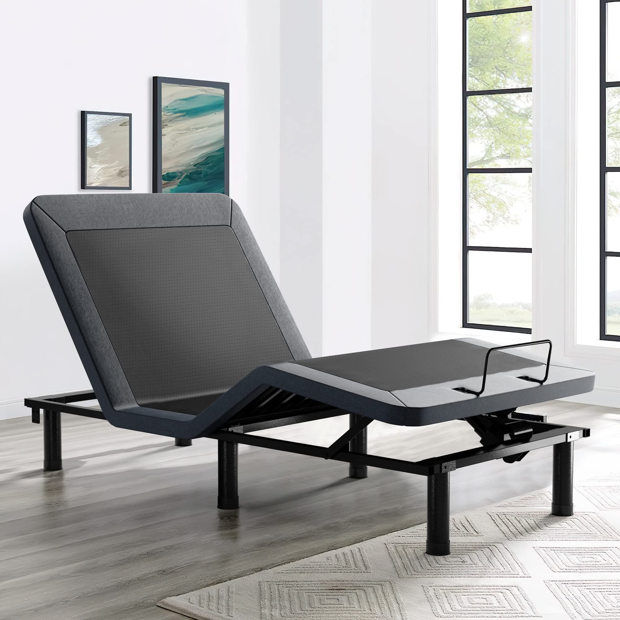 SunsGrove Twin XL Adjustable Bed Frame with Wireless Remote, Zero Gravity, Head & Foot Incline, Anti-Snore, Memory Presets, Quiet Motor, Electric Bed with Adjustable Leg Heights