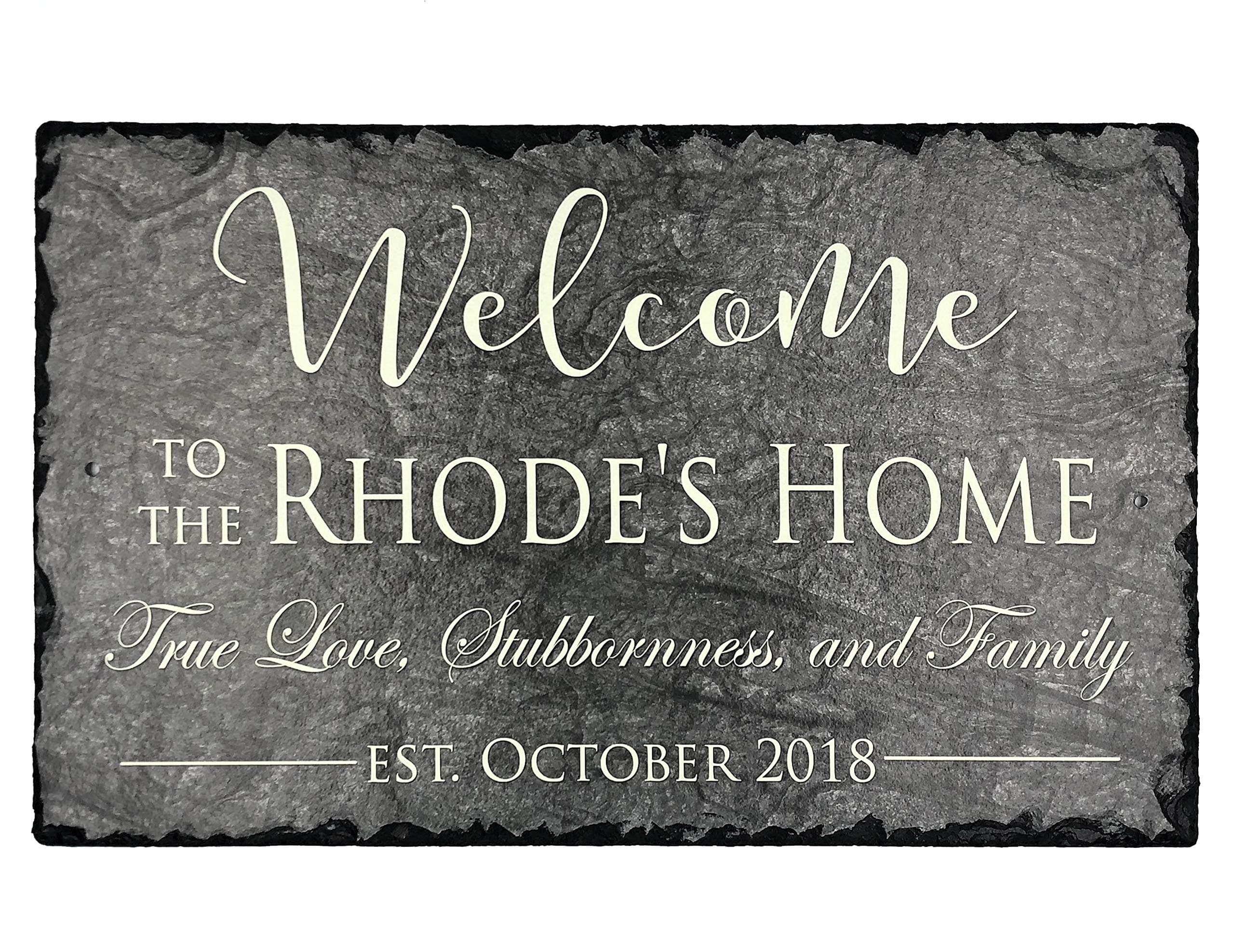 Fully Customizable Slate Home Address Plaque