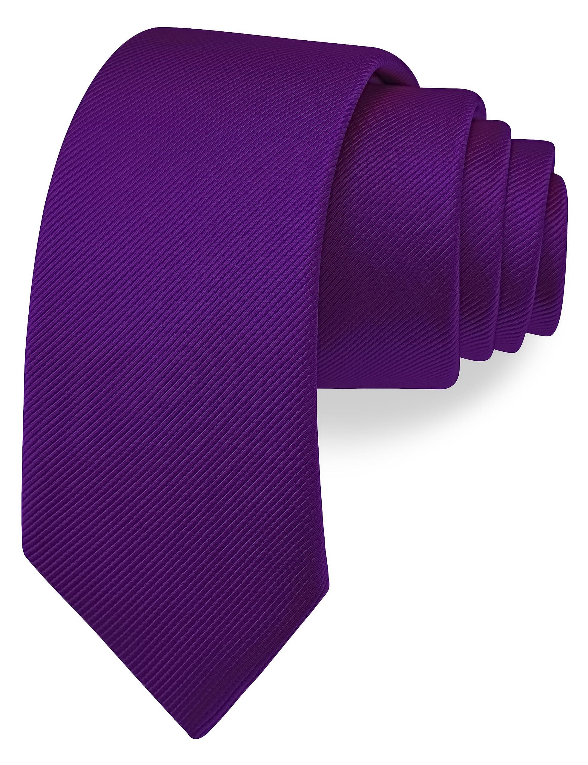 2.4"(6cm) Solid Pure Color Skinny Tie Plain Slim Necktie for Men