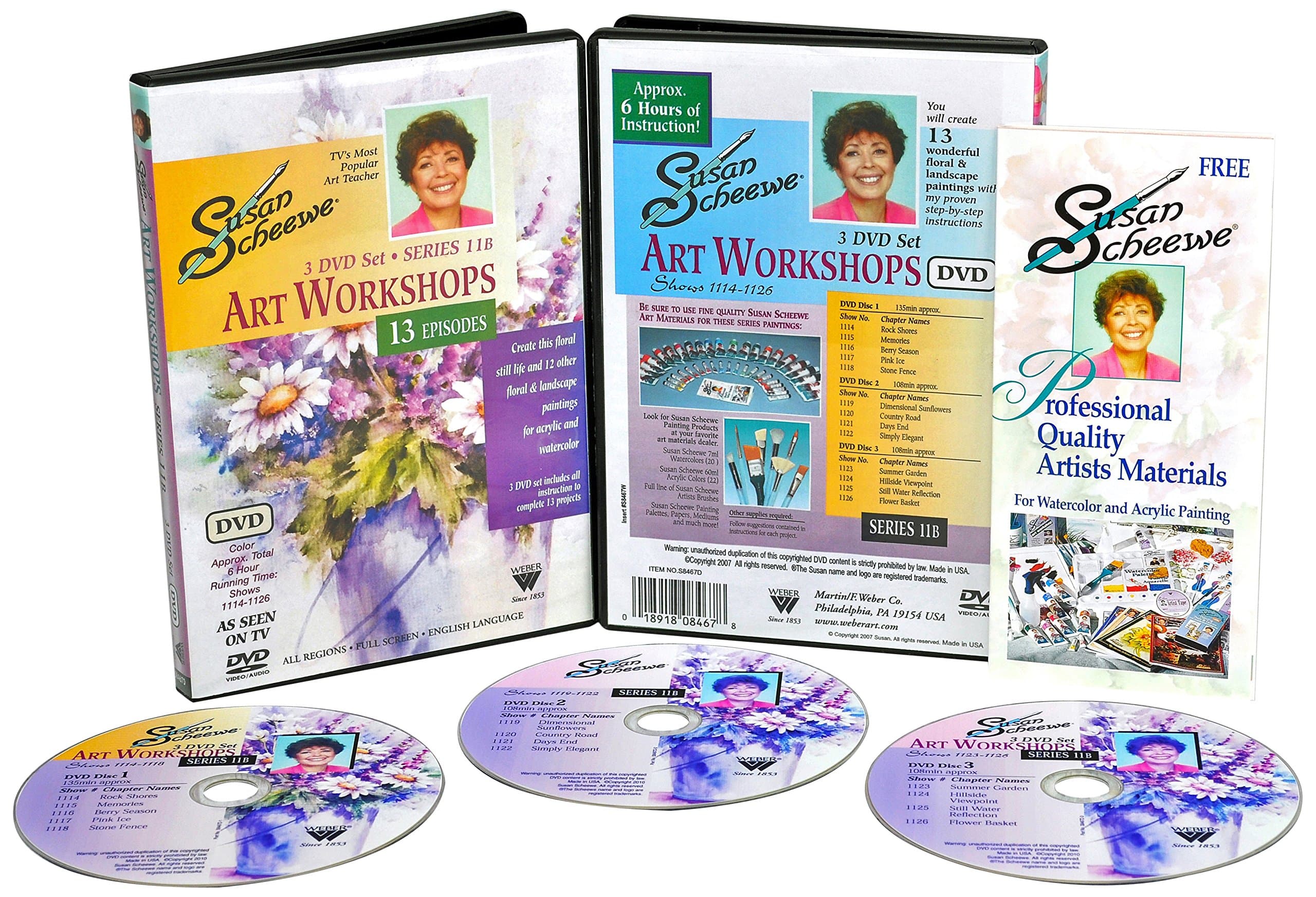 SCHEEWE ART ACRYLIC WORKSHOP 3 DVD SET SERIES 11B--13 EPISODES