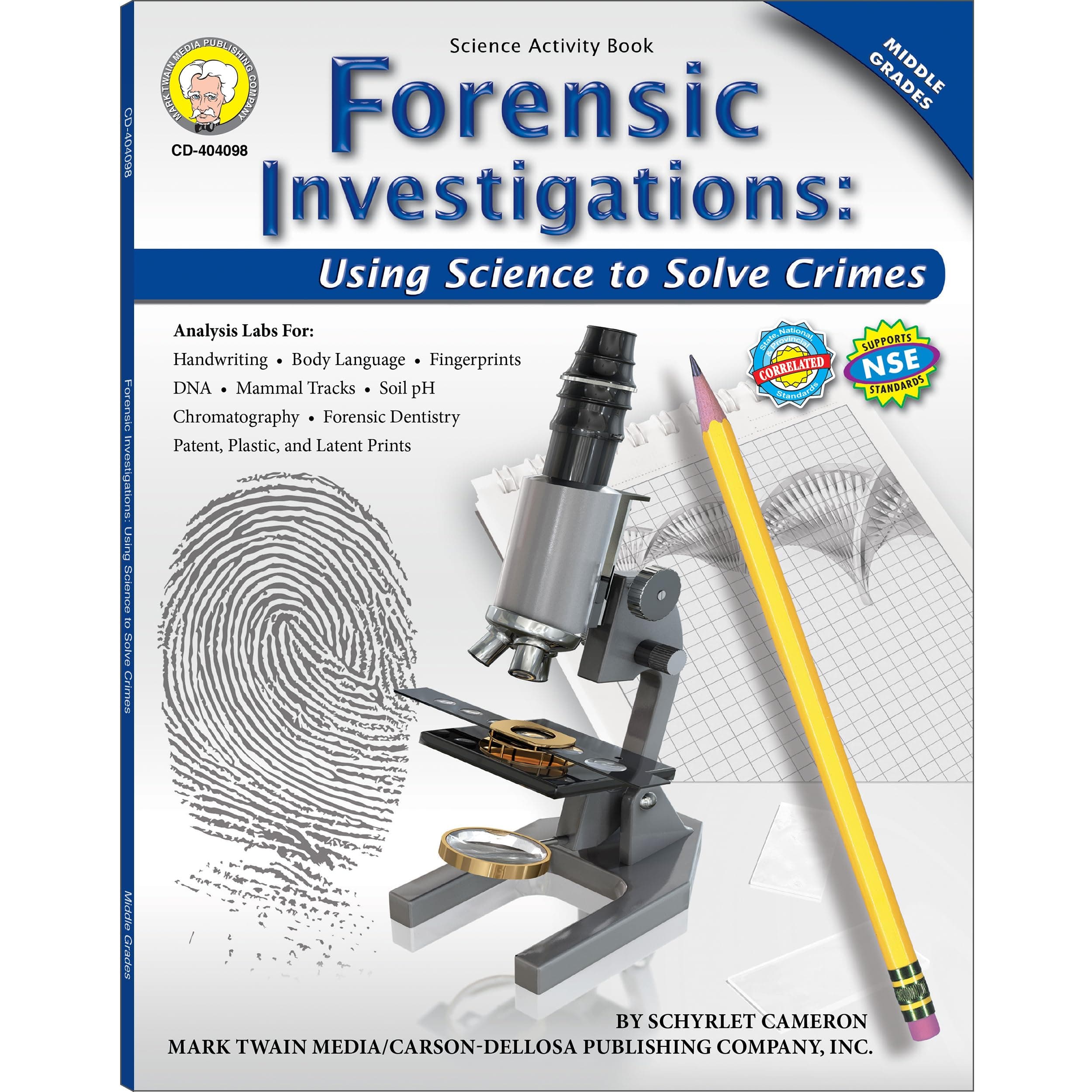 Mark Twain Forensic Investigations Workbook Grades 6-8