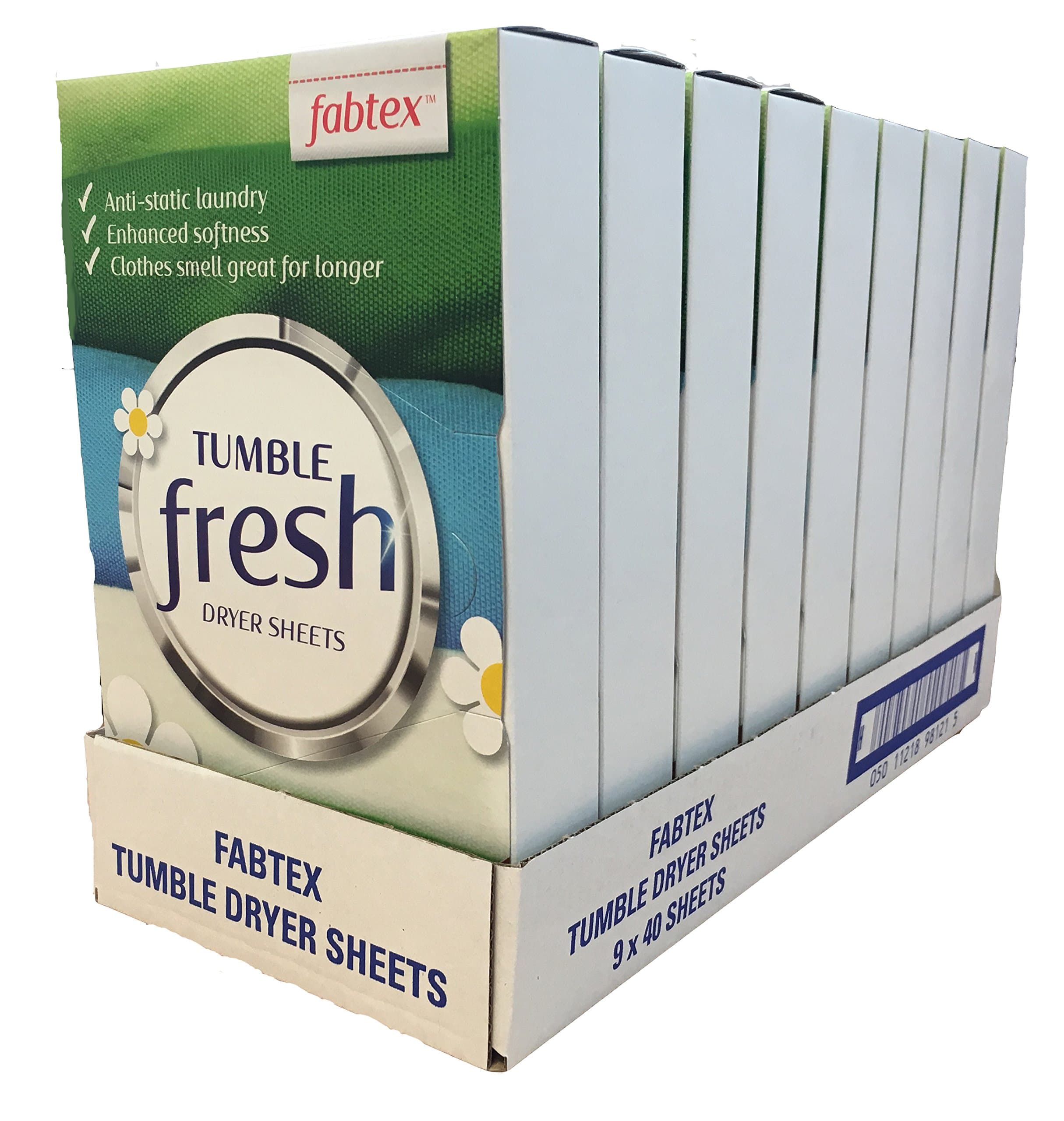Fabtex Tumble Fresh Dryer Sheets- 9 x 40 sheets