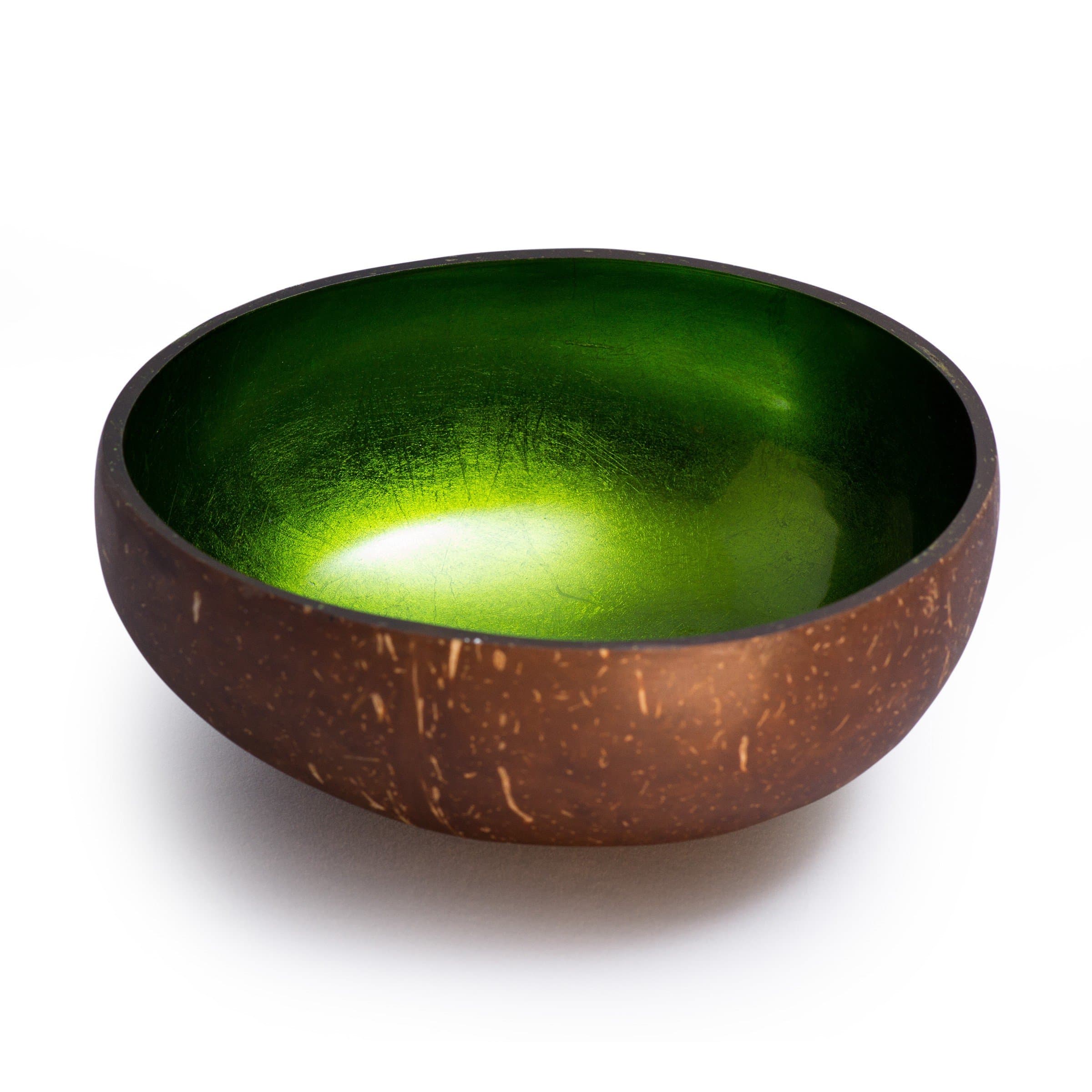 Cocobowl Shiny Decorative Coconut Bowl green