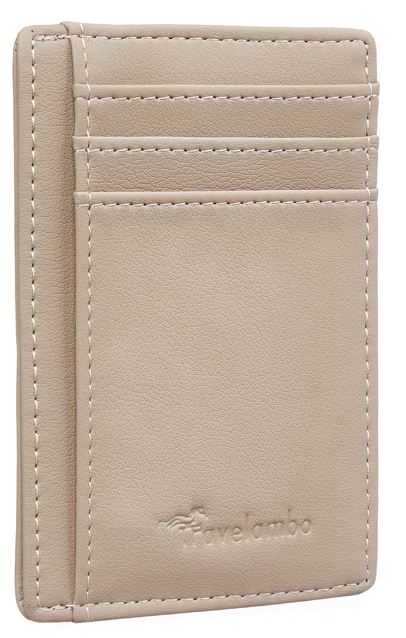 Front Pocket Minimalist Leather Slim Wallet RFID Blocking Medium Size