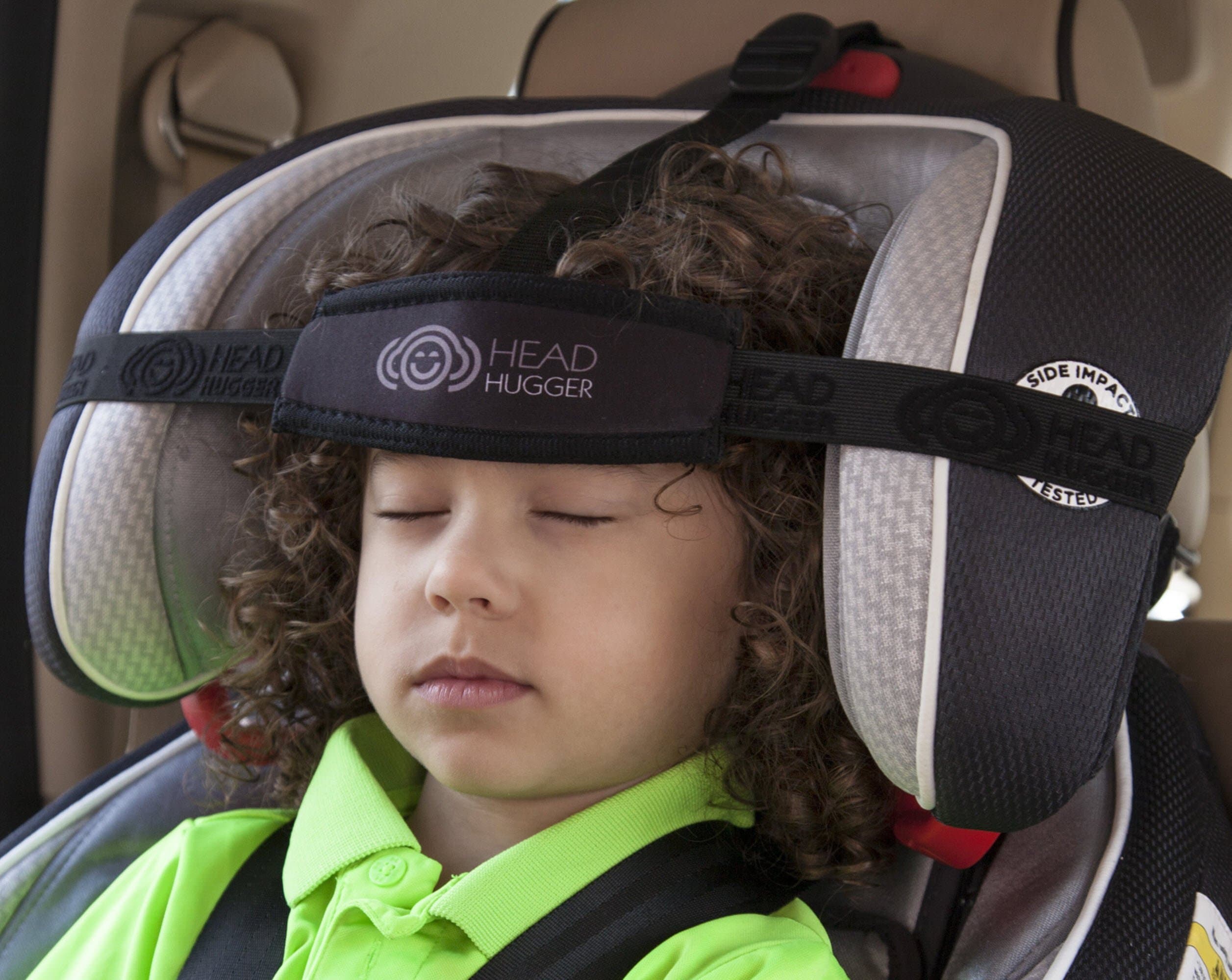 Head Hugger - Car Seat Head Support Device That Cradles the Head and Eliminates Pressure on the Neck