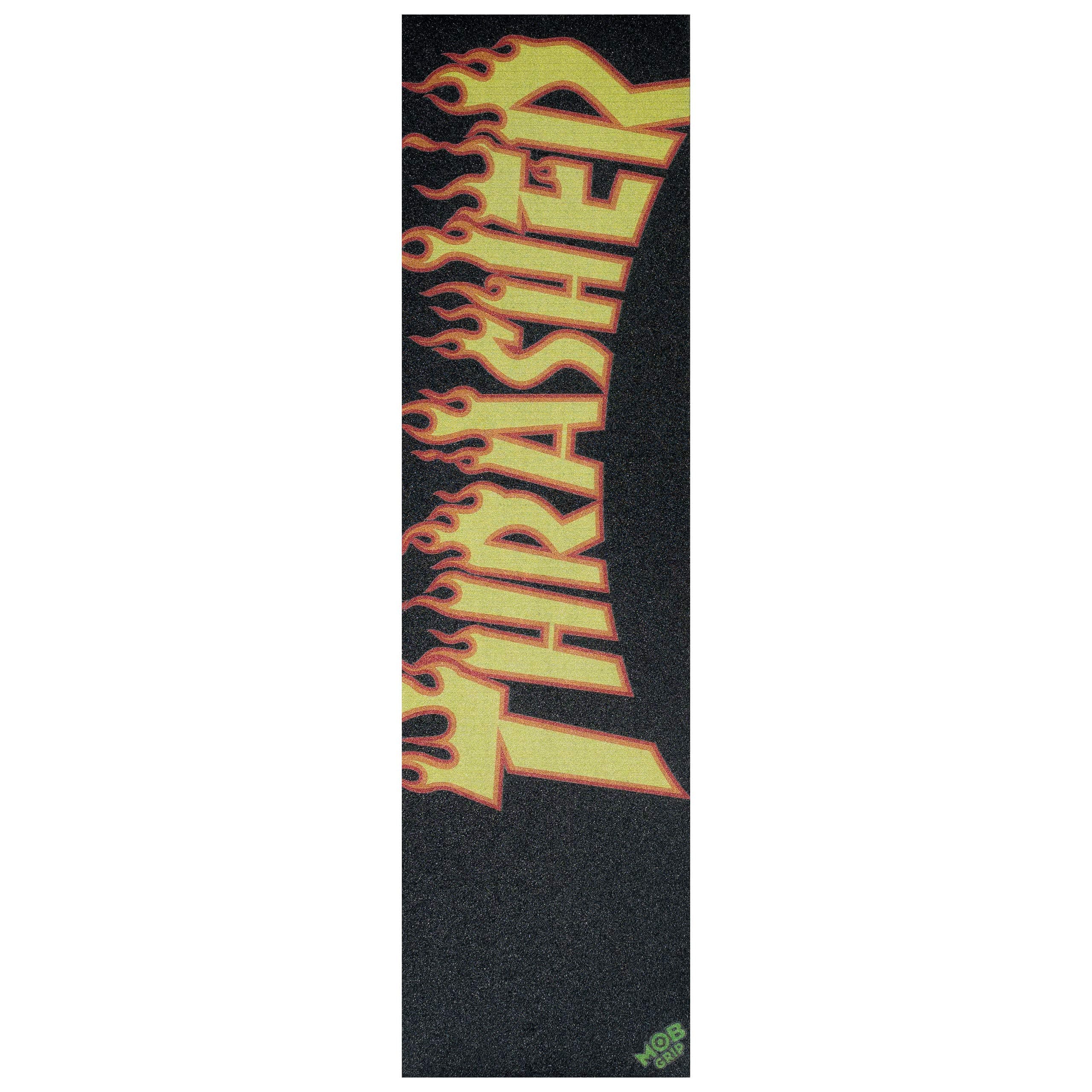 mob Thrasher Yellow Orange Flame Grip Tape - 9"