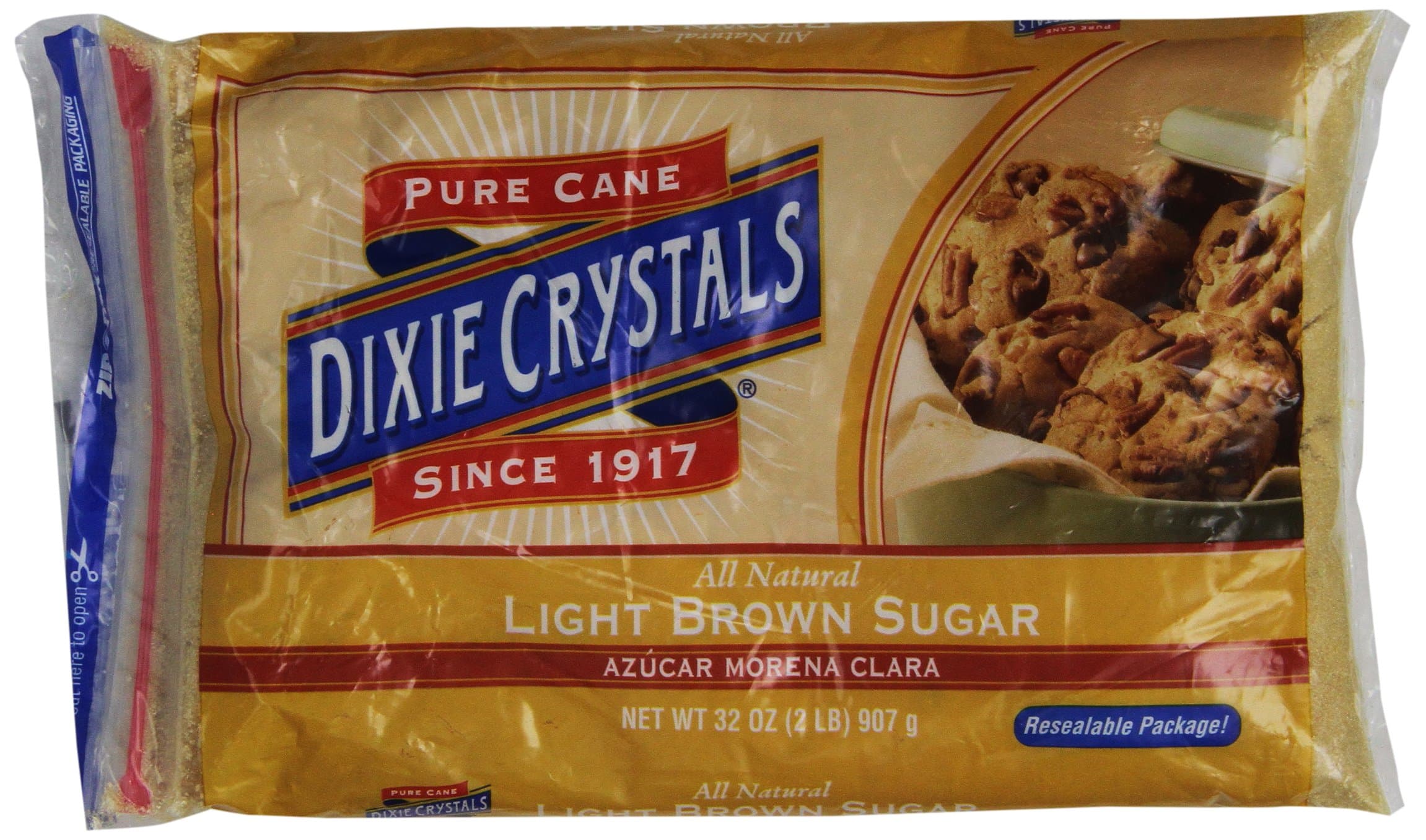 Dixie Crystals Light Brown Sugar, 2-Pound (Pack of 6)